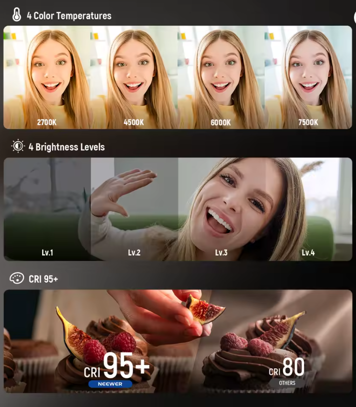 Luz magnética para selfies compatible con iPhone MagSafe